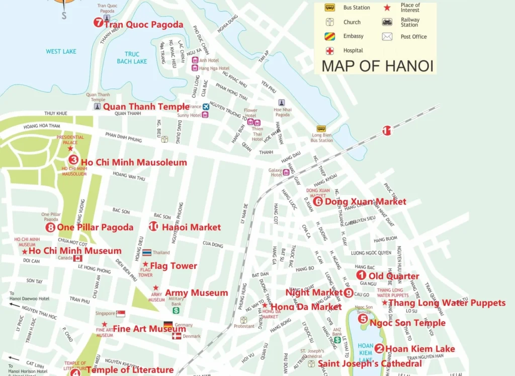 Hanoi Travel Map