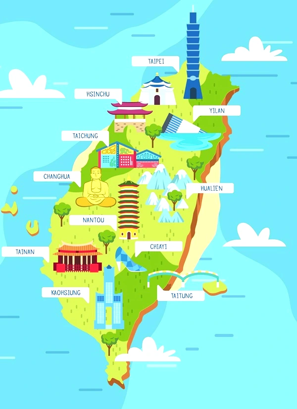 taiwan tourist map