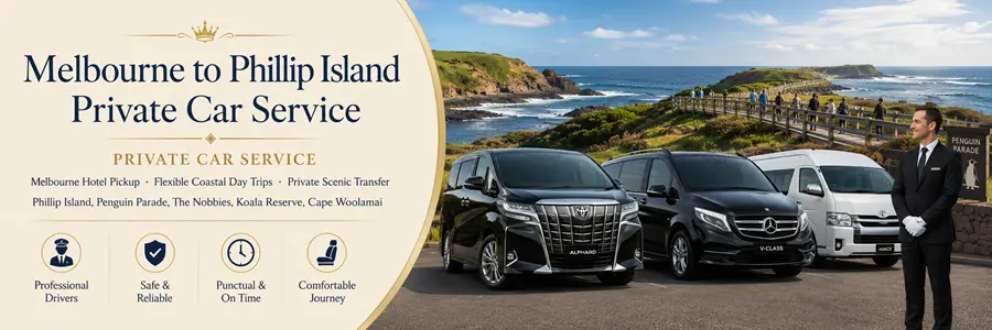 Melbourne to Phillip Island Private Car Service