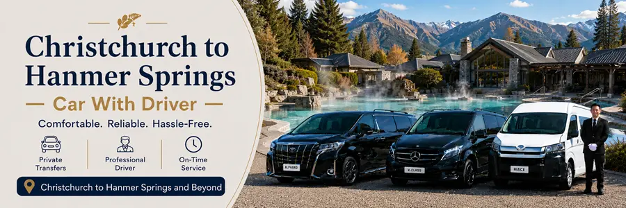 Christchurch to Hanmer Springs Car With Driver