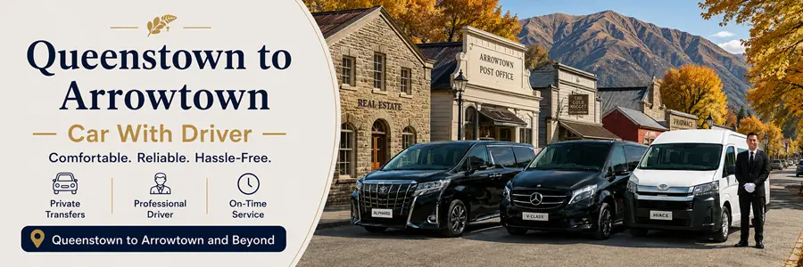 Queenstown to Arrowtown Car With Driver